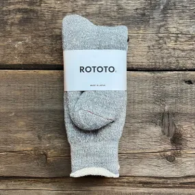 Double Face Crew Socks, Grey