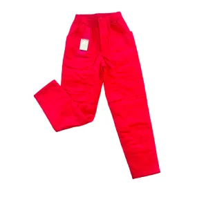 1980s Red Waterproof Bottoms  8-10Y