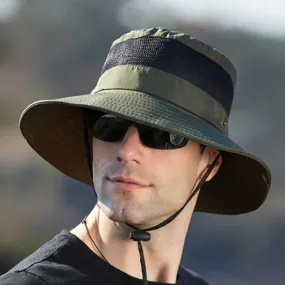 BREATHABLE MESH SUNSCREEN BUCKET HAT