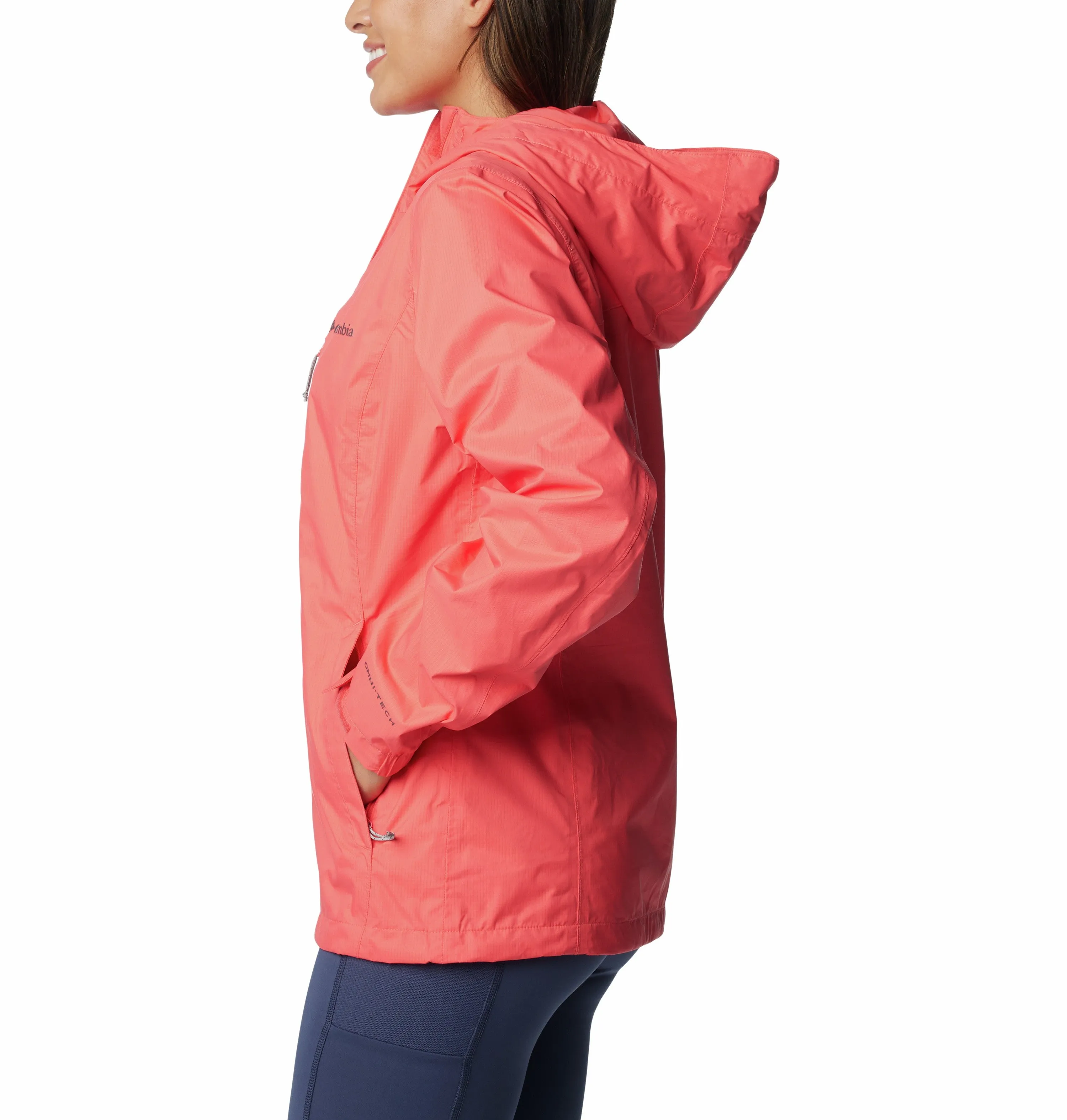 Columbia Pouring Adventure II Ladies Waterproof Breathable Jacket-CORAL