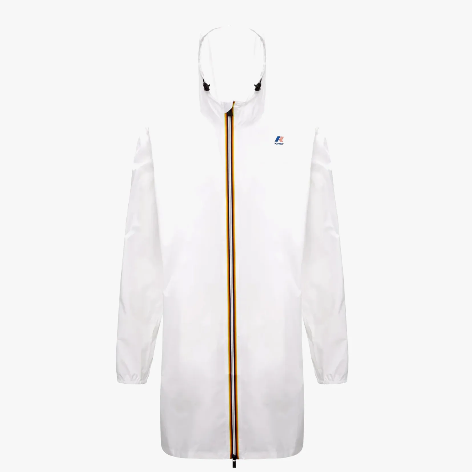 Eiffel Packable Unisex Long Rain Jacket (White)