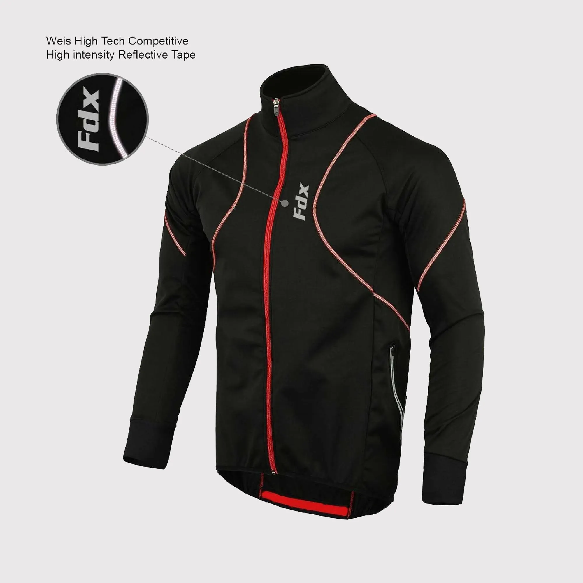 Fdx Gustt Red Softshell Men's & Boy's Windproof Cycling Jacket