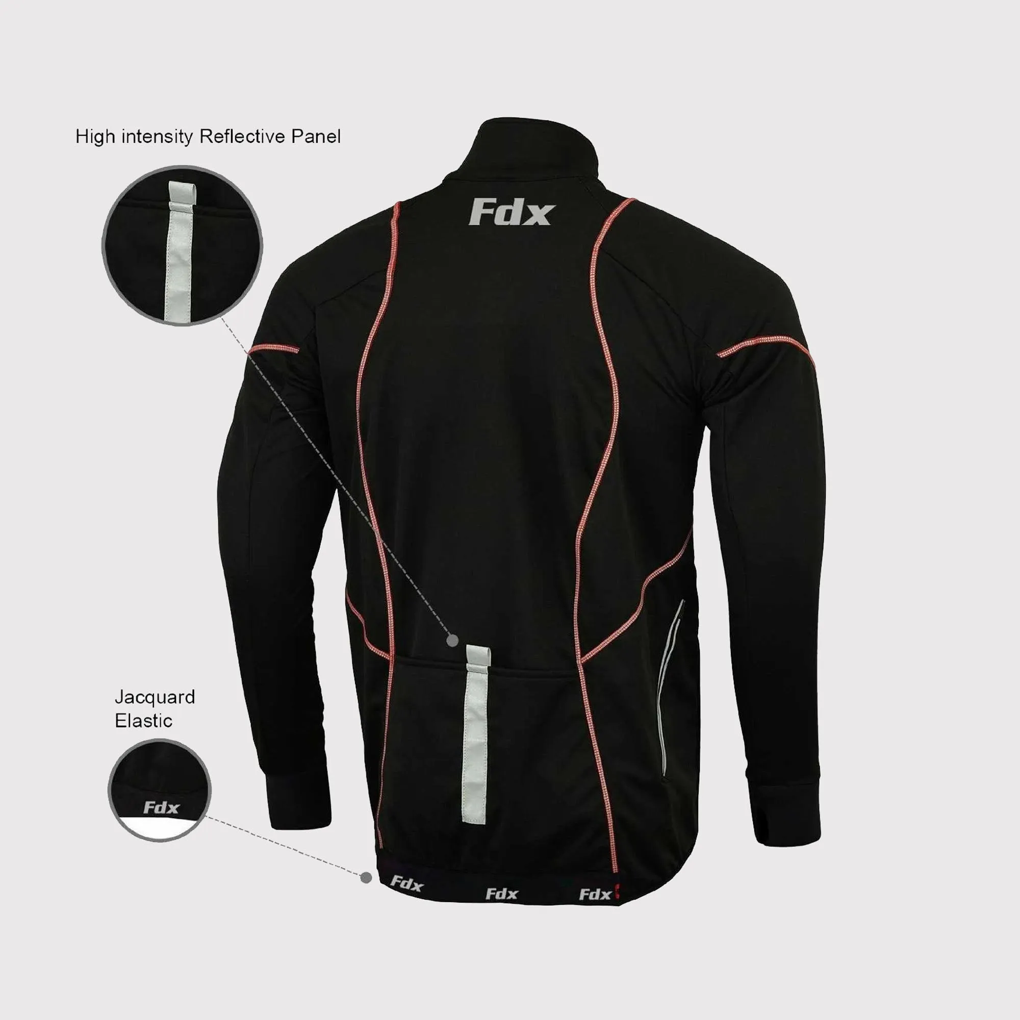 Fdx Gustt Red Softshell Men's & Boy's Windproof Cycling Jacket