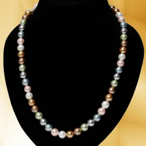 Imeora Multicolor 10mm Shell Pearl Necklace