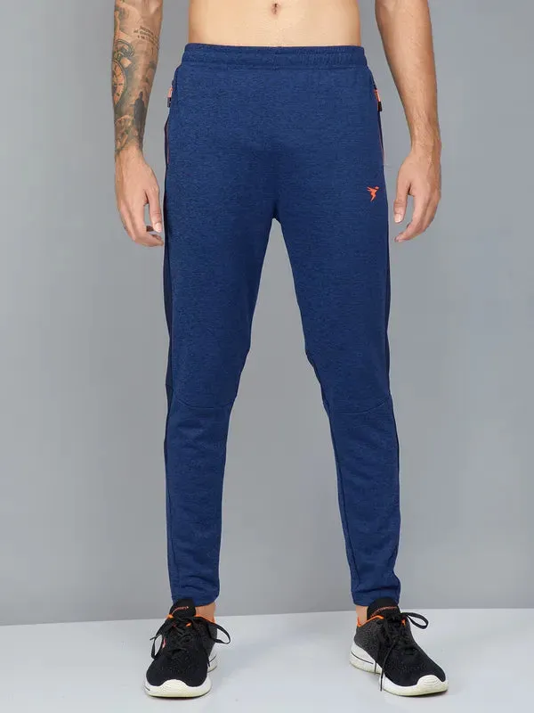 Men Colorblock Slim Fit Trackpants with TECHNO DRY