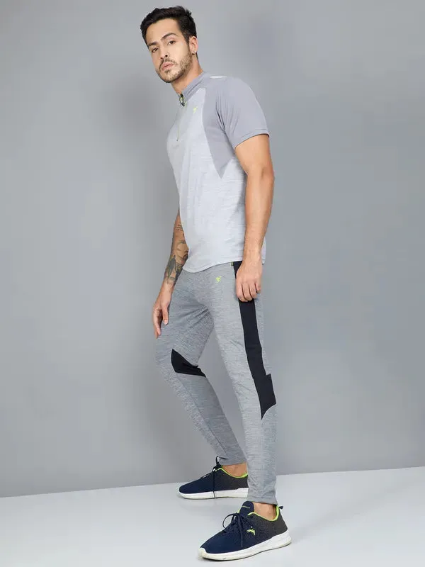 Men Colorblock Slim Fit Trackpants with TECHNO DRY