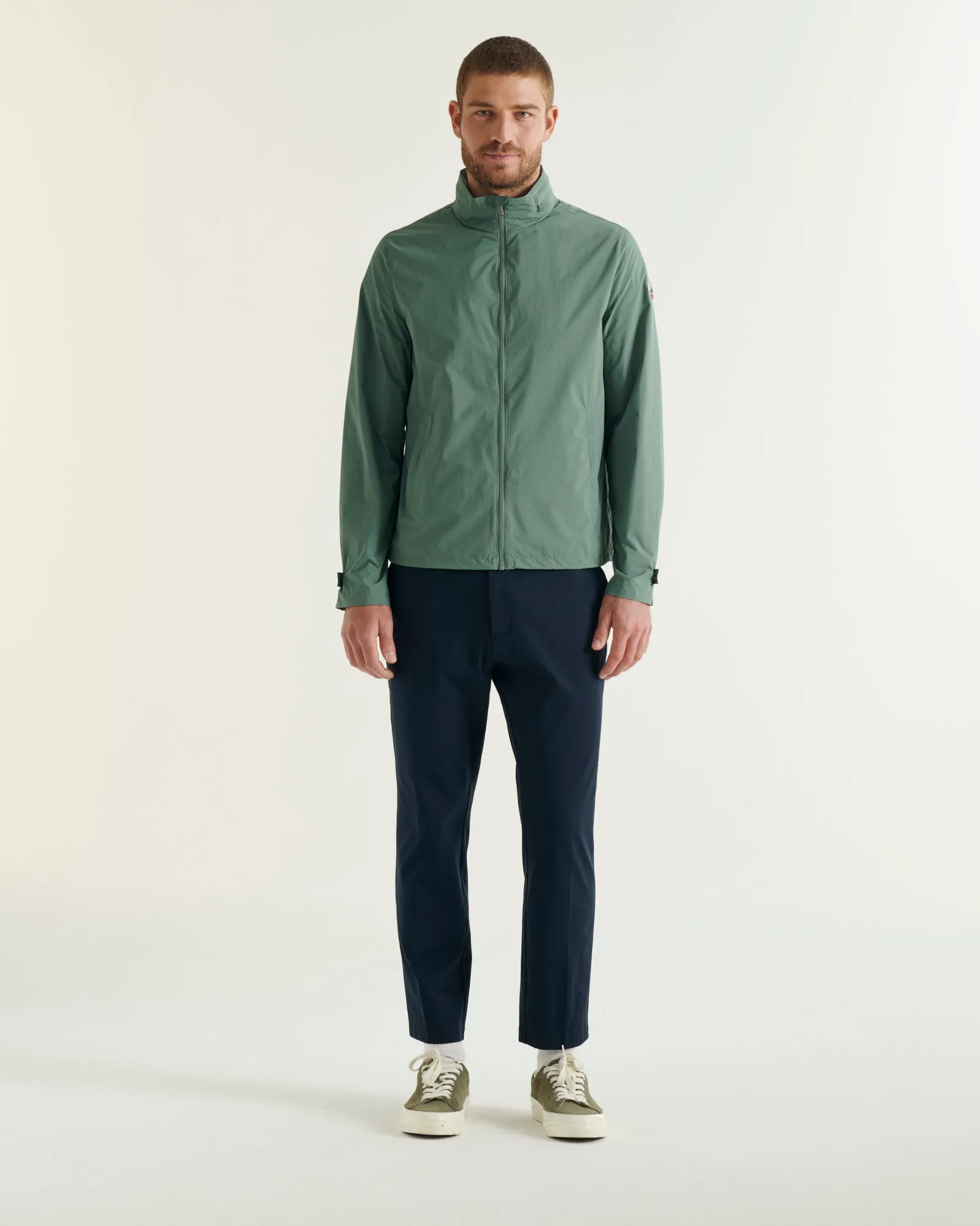 Origami lightweight windproof jacket Celadon green