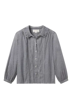 Trovata Birds of Paradis Alise Blouse in Inkwell Gingham